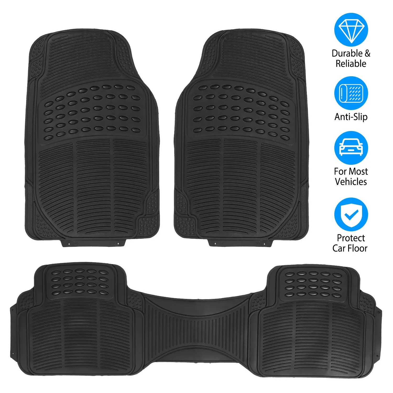 Set Of Automotive Floor Mats Front Rear