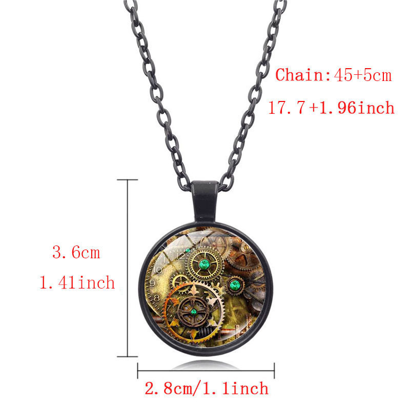 New Time Gemstone Necklace Women's European And American Fashion Trend Pendant Necklace