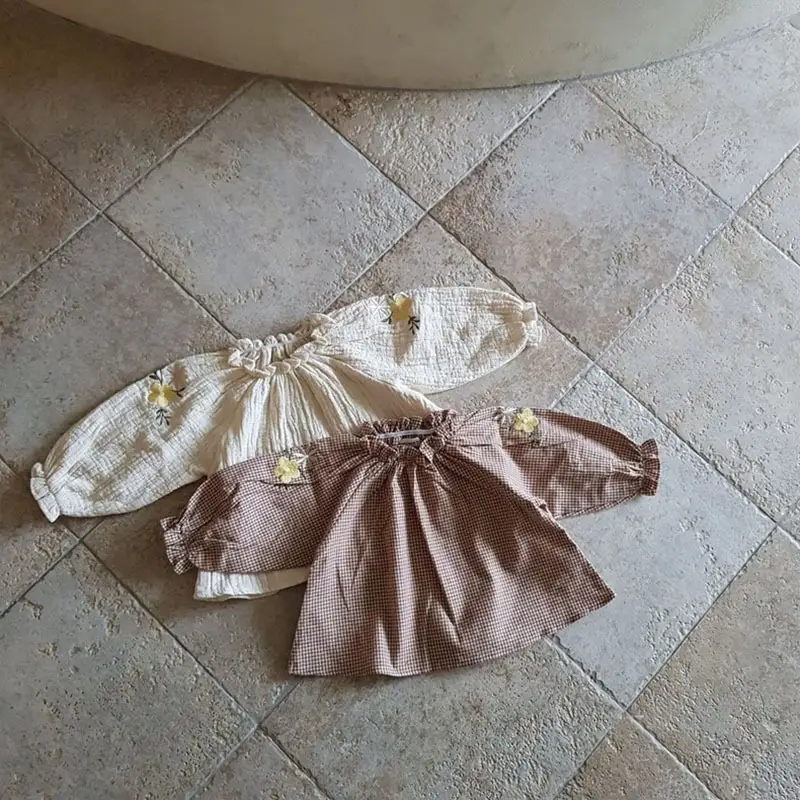 Spring Autumn Newborn Infant Embroidery Flower Bottoming Shirt