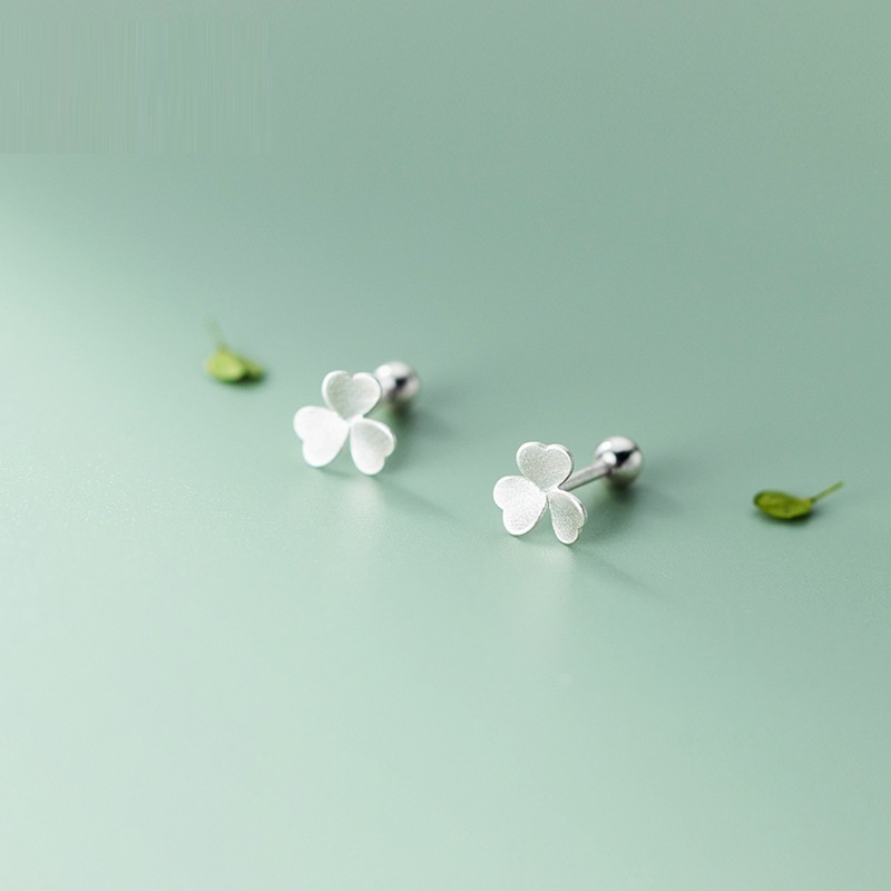 أقراط خرز بتصميم لولبي مثلث مثلج أنيق