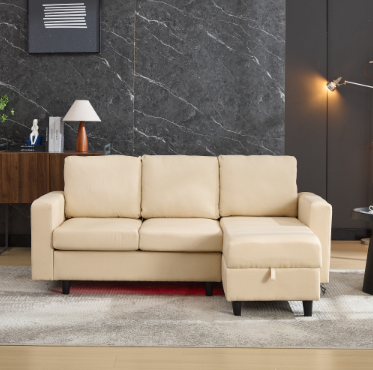 L-Shaped Sofa With Storage, 3 Seater Corner USB, LED Lights, Couches Side — image 4
