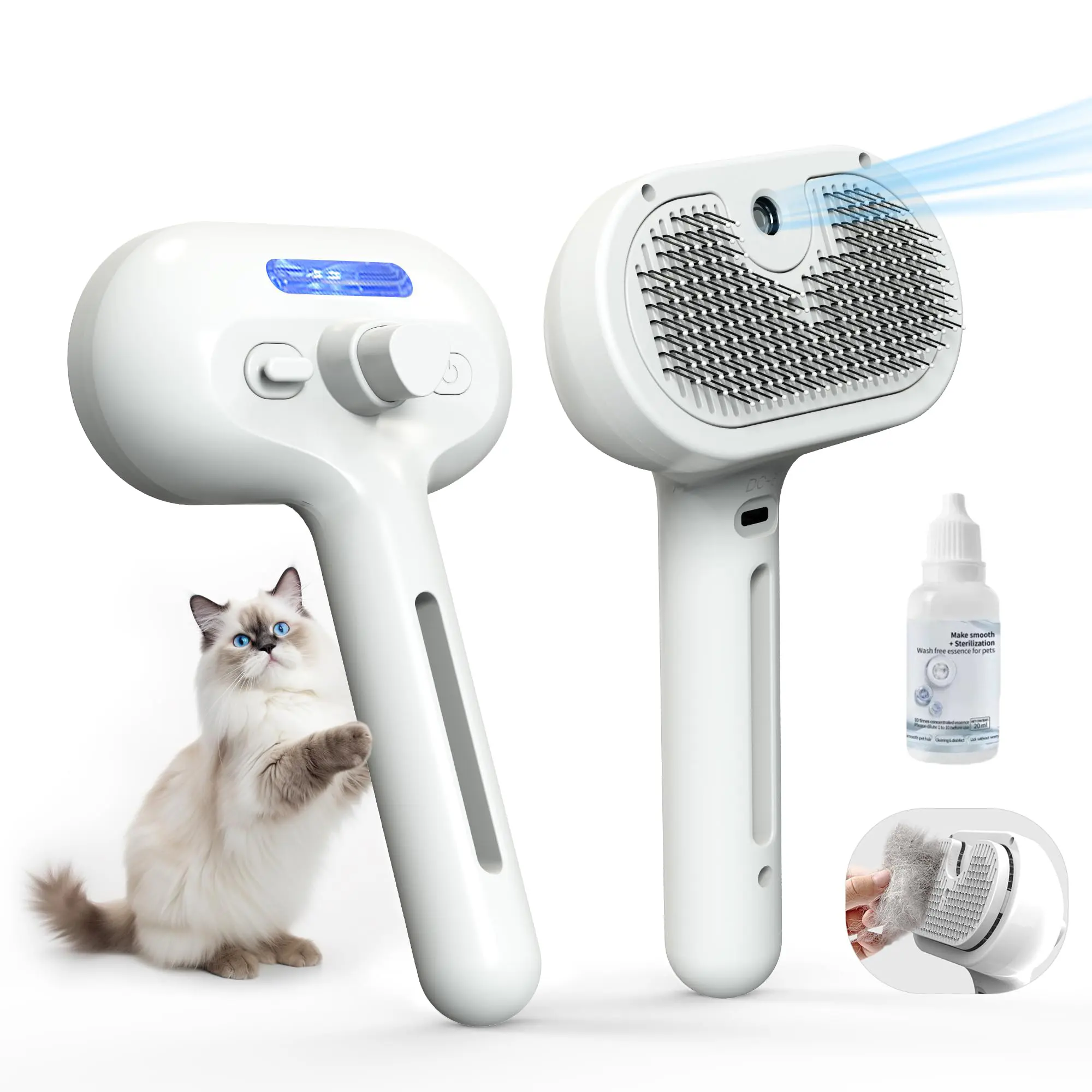 Pet Steam Brush For Cats & Dogs