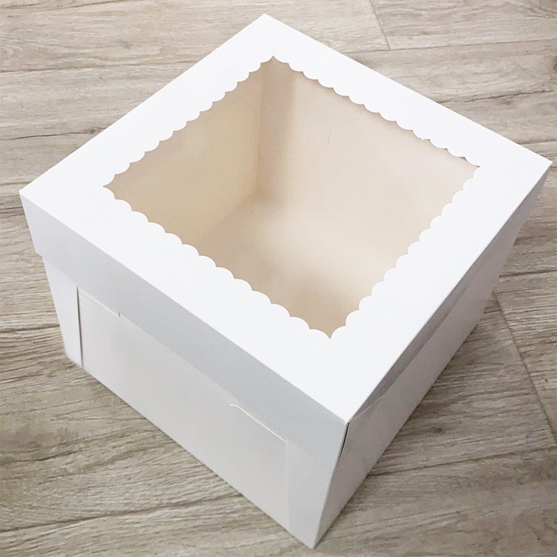 10X 10-Inch Cake Boxes WCake Boards Disposable Clear Window