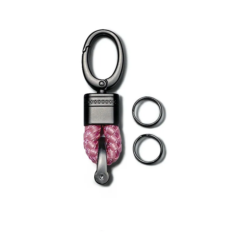 Men's Waist Metal Car Key Chain Ring - Pink