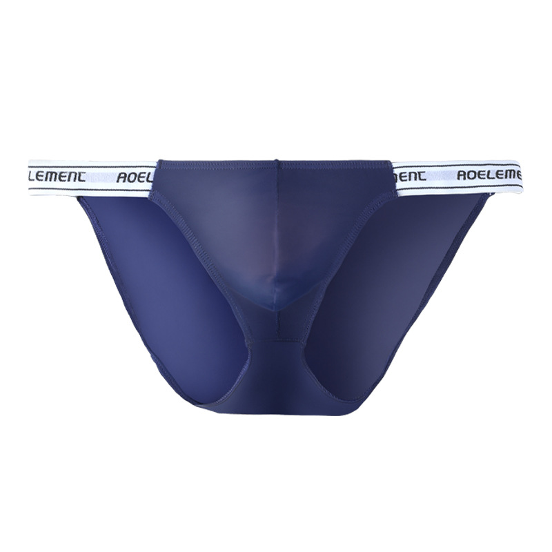 Solid Color Stretch Tight Low Waist Ice Silk High Fork Fitness Sports Comfortable Triangle Shorts