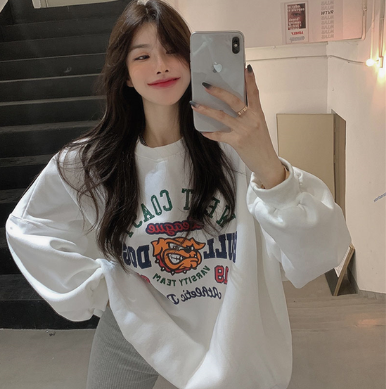 Vintage Cashmere Thick Long Sleeve Hatless Pullover