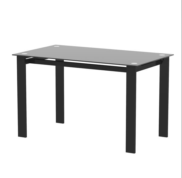 Modern Tempered Glass Black Dining Table_voghion.com