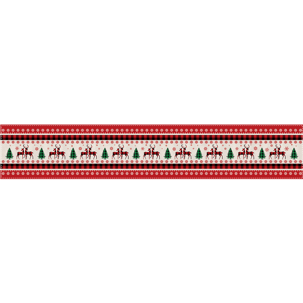 Christmas table runner home decoration fabric (1 style)