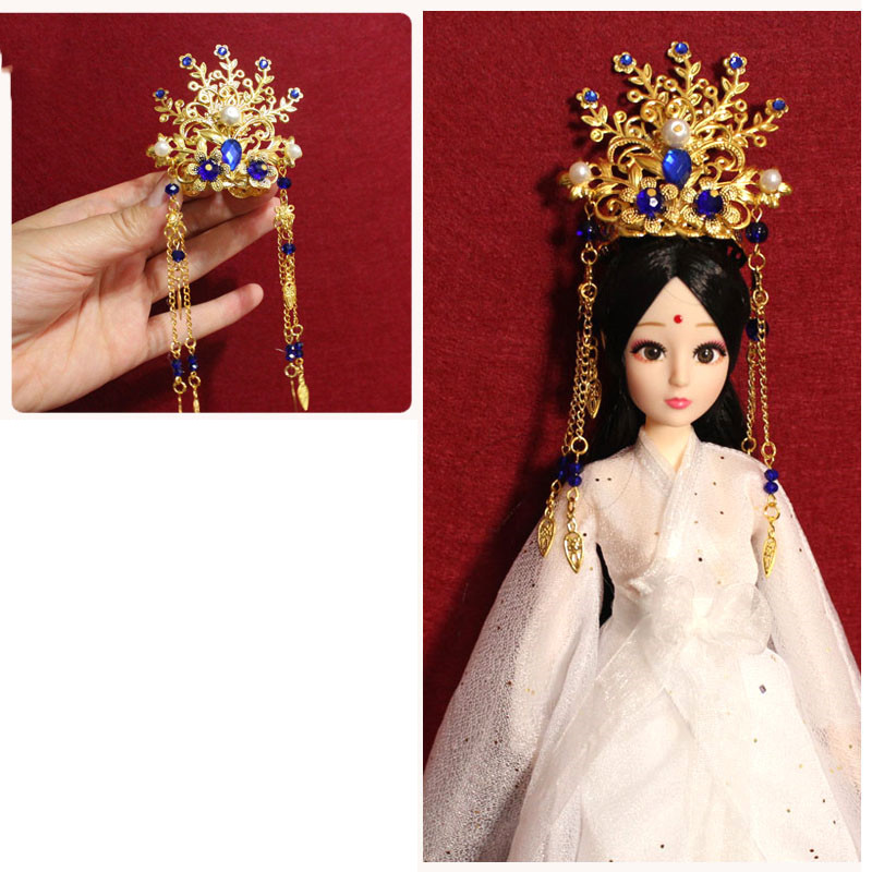 Title 9, Antique Handmade Doll Toy Ornaments Fringed Hai...