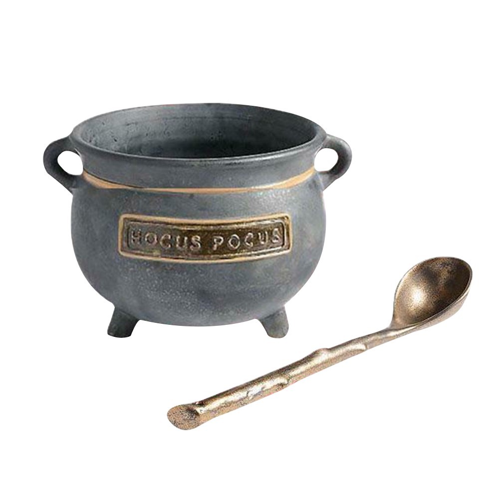 Decorative pot and spoon