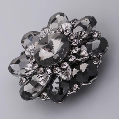 Sparkly 4.6cm Alloy Rhinestone Black Black Black Black