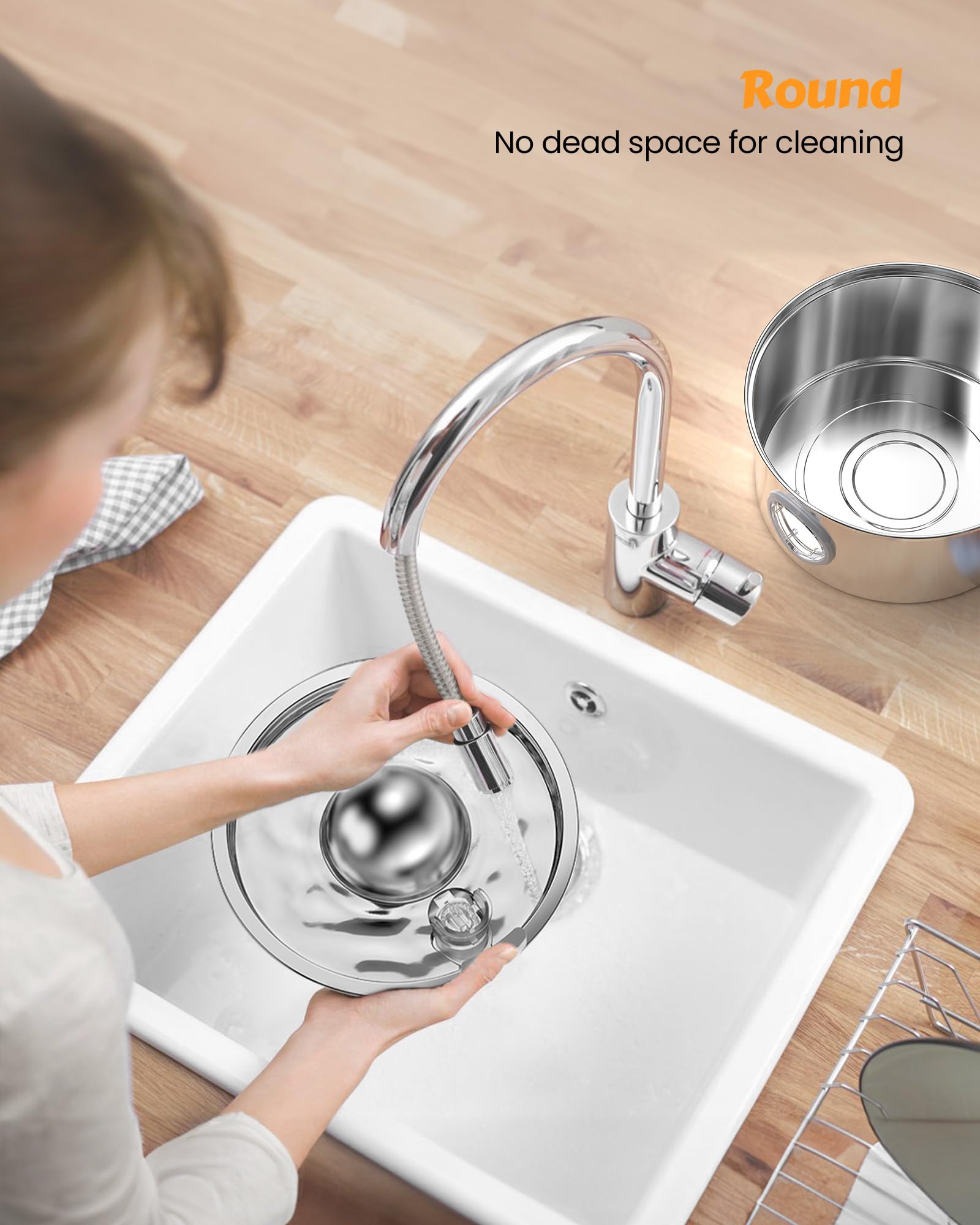 At Water Fountain Stainless Steel, 108oz 3.2L Cat Fountain, Pet Water Fountain With Water Level Window, Hemispherical Shape, Multi-Filter, Silent Pump, Water Tap, Provides Flowing Water thumbnail 4