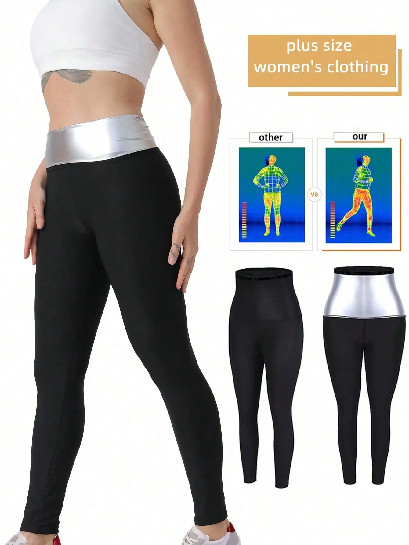 Sauna Sweat Shapewear Shorts Leggings Pants Workout