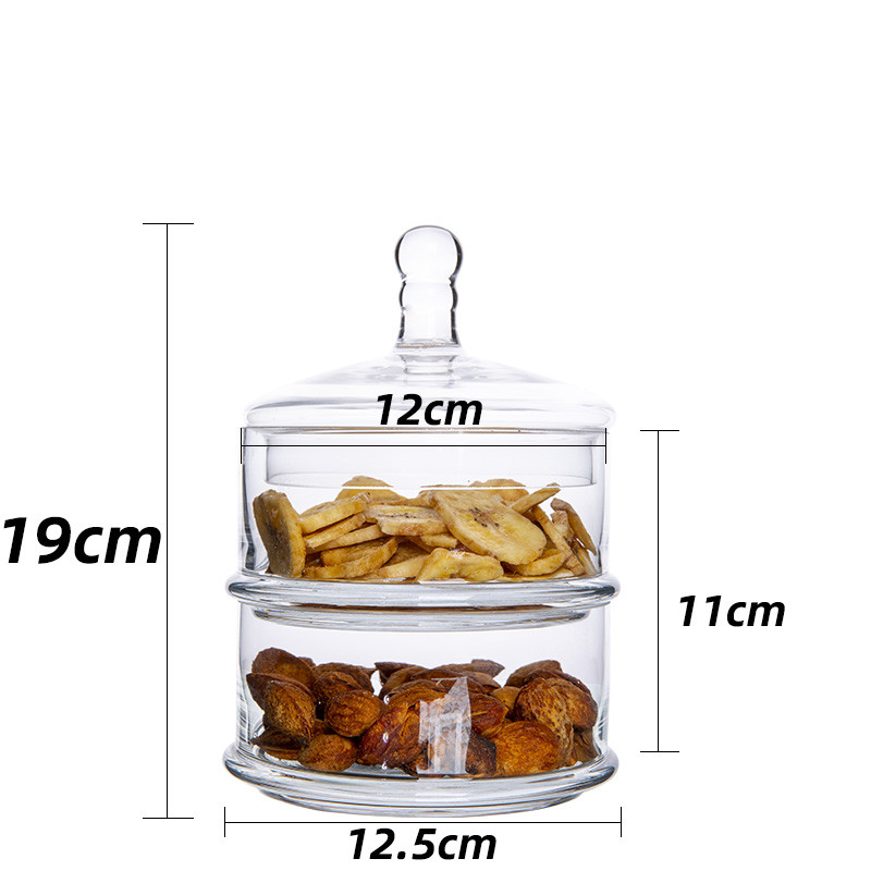 Crystal Candy Jar Glass With Lid Cute Storage Sugar Bowl