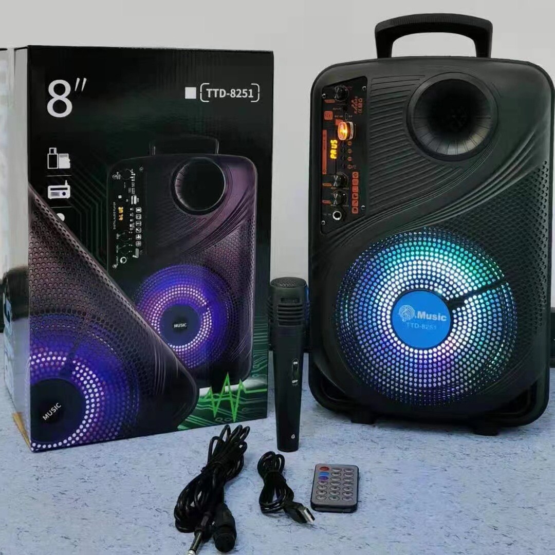 8 In Portable Bluetooth Speaker With Mic Subwoofer Heavy Bass Sound System Party — image 12