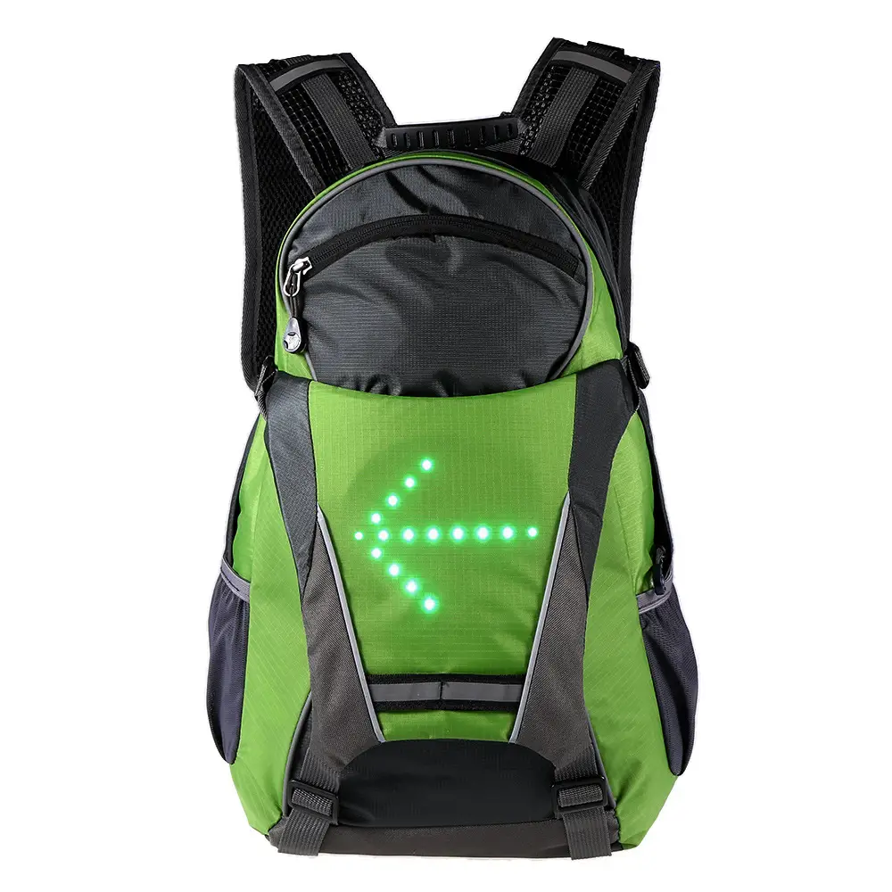 Riding LED Luminous Backpack Remote Control Turn Signal Warning Riding Bag