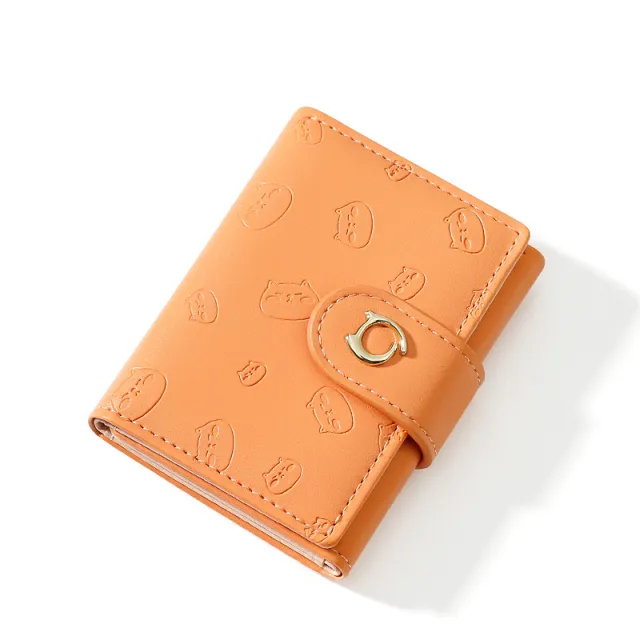 Small Design Folding Short Lady Purse Orange - Shop at LoveMi