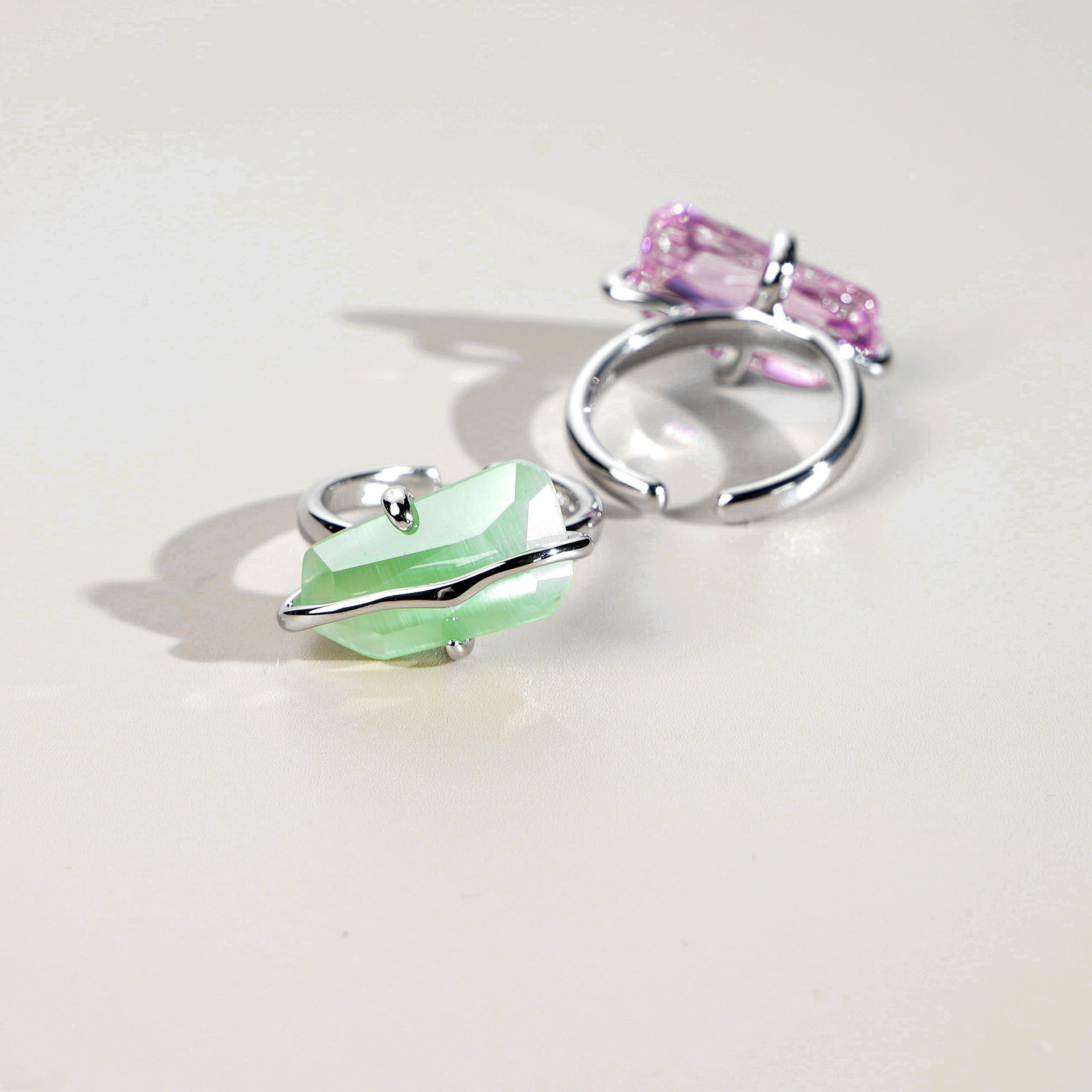 Кольцо женское с цветком персика, простой дизайн, ниша