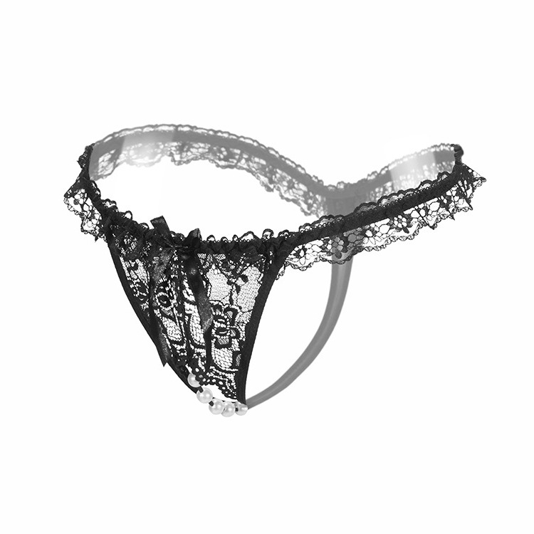 Title 5, Womens pearl massage thong, transparent, low w...