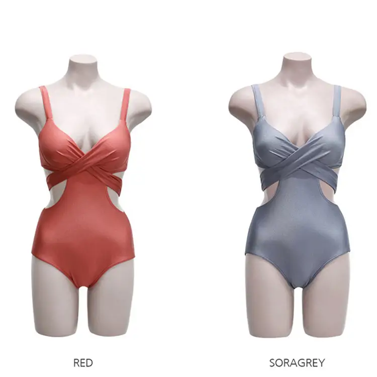 Body Waist  Back Bikini One Piece Swimsuit Hot Spring Student
