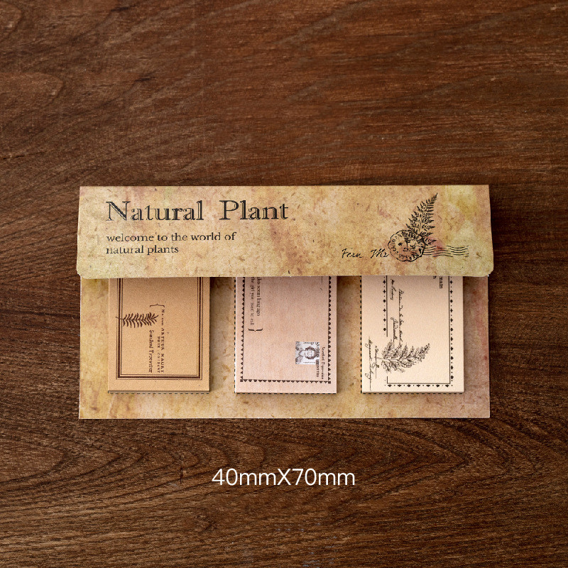 60 Pieces Of Retro Plant Invitation Note Paper Hand Account Decoration - 8