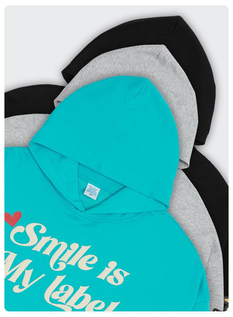 Sweatshirt Men's Loose Drop Shoulder Pullover Hooded Foam Letter Printing Top