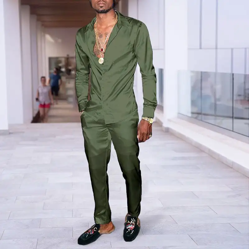 Hip Hop Hong Kong Style Fashion 3D Printing Casual Long Sleeve Shirt Suit