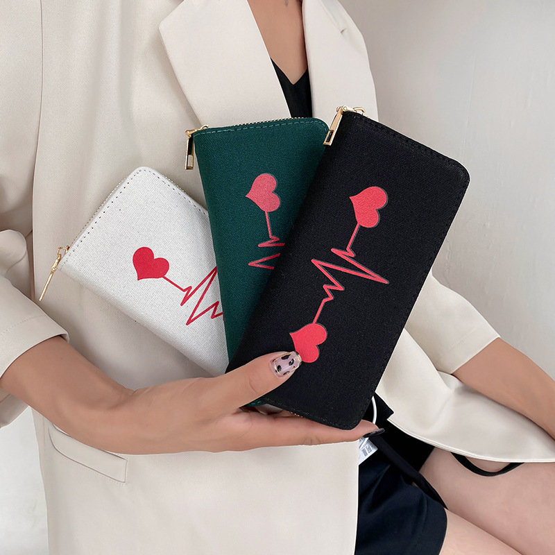 Two Foldable Canvas Student Cute Simple Wallet