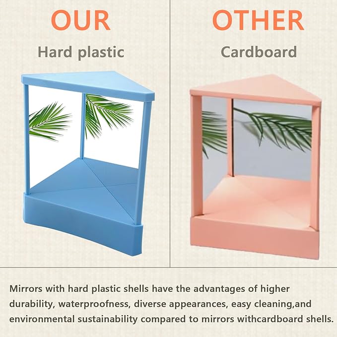 Reversing Cosmetic Stand Mirror, Inverted Makeup Mirror. Show your true self: This mirror can truly show your face, allowing you to see how you appear to others. It is a non-reversing mirror that avoids the left-right reversal effect of ordinary mirrors a