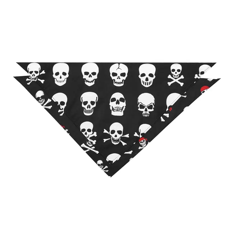 Single Layer Halloween Skull Dog Slobber Towel
