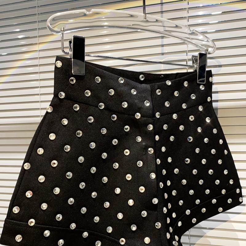 Large Grain Glass Rhinestone Hot Diamond Shorts Female - Image 3