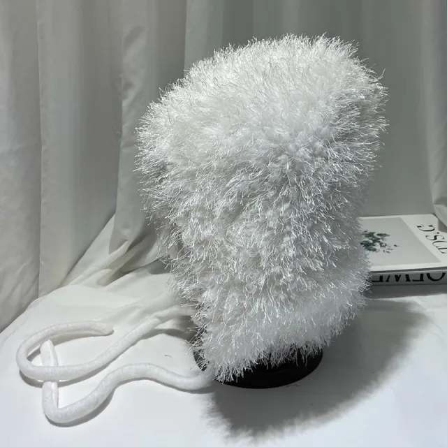 Female Autumn And Winter Fashion Solid Color Plush White - Shop at LoveMi