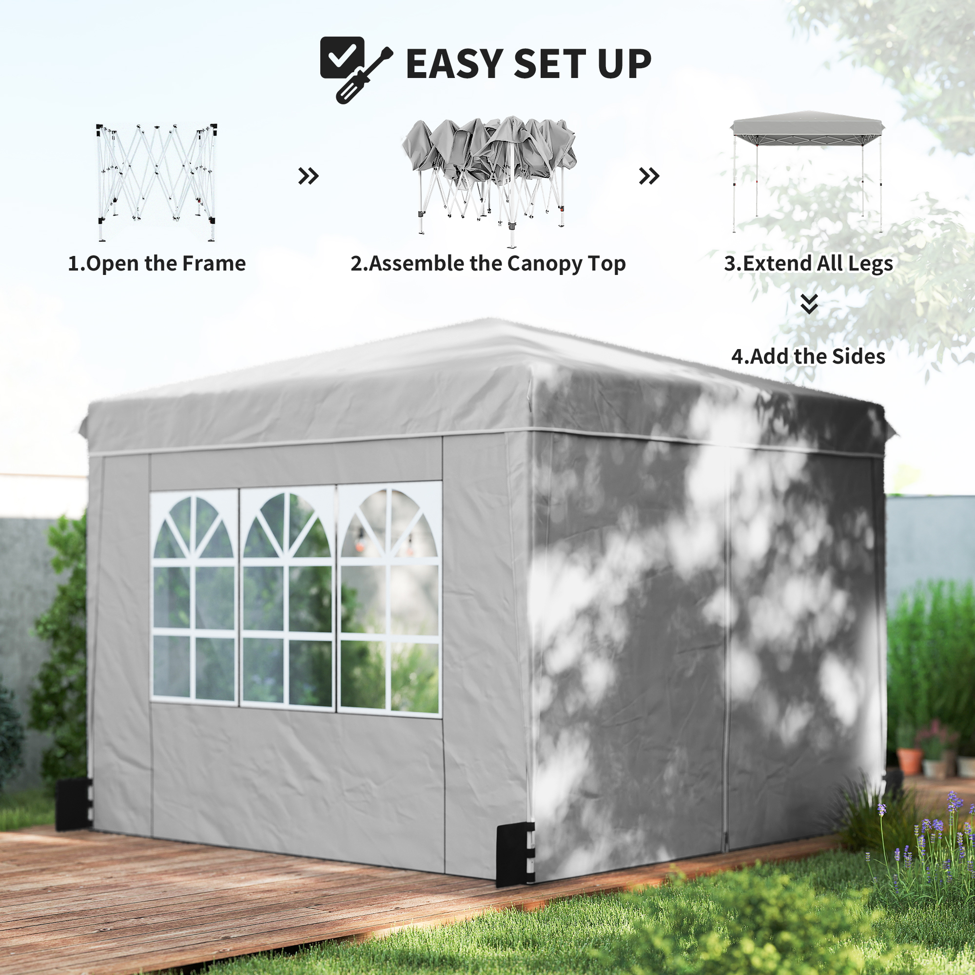 Up Canopy Tent With Sidewalls