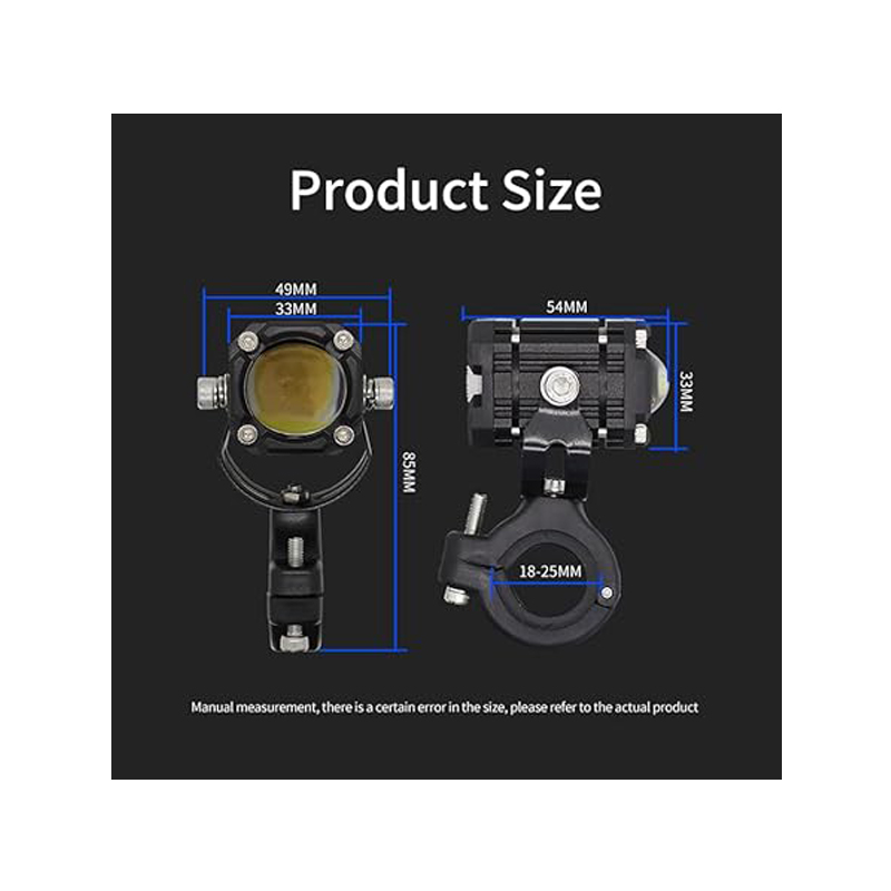 2pcs M5 Spotlight Ultra Bright LED Fog Lights, Headlights, Motorcycles, Cars, Projectors, Waterproof, Universal, Suitable For Motorcycles, SUV, Small, Auxiliary, Spotlight, 12W