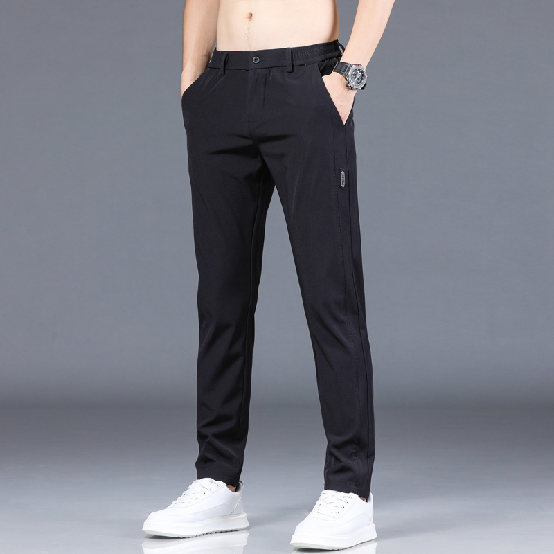 Title 7, Herren Casual Hose Eisseide Herrenhose Gerade F...