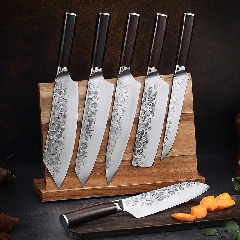 Title 12, Stainless Steel Hand Forged Chef Knife Combinat...