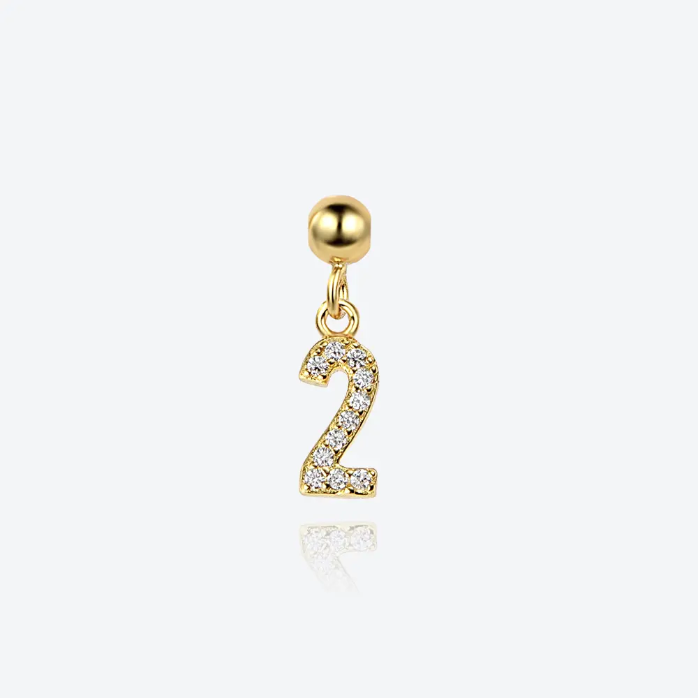 Women's Simple Diamond Number S925 Sterling Silver Necklace
