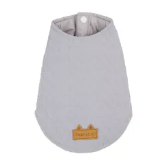 Autumn And Winter Warm Jacquard Button Two-piece Cotton Padded Clothes - Grey - View 1