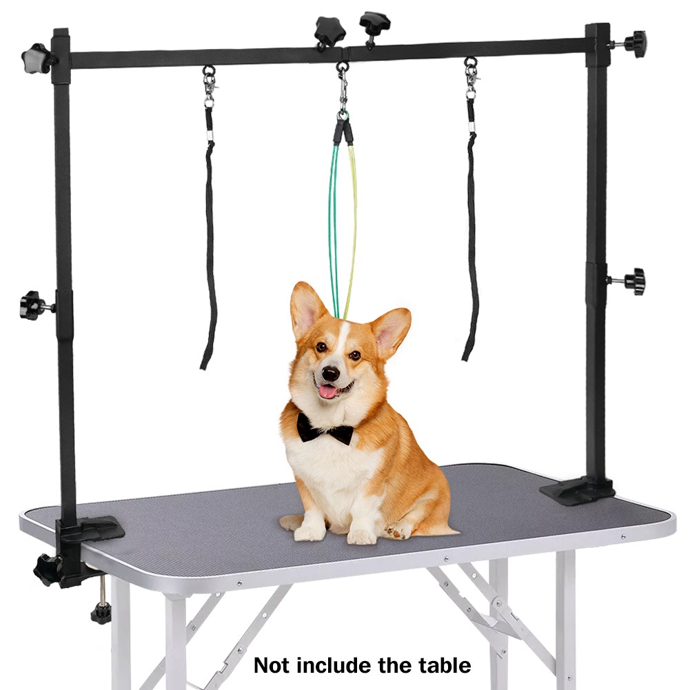 Dog Pet Grooming Adjustable Arm Includes 3 Nooses & Clamps For UK
