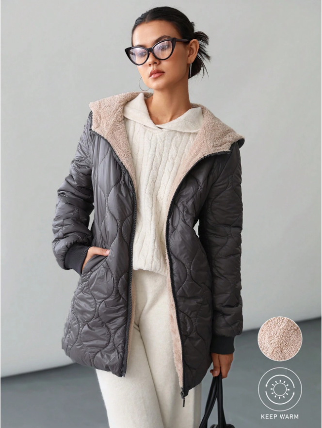 Aveloria Affinna Casual Quilted Loose Hooded Padded Padded Coat Clothes Winter