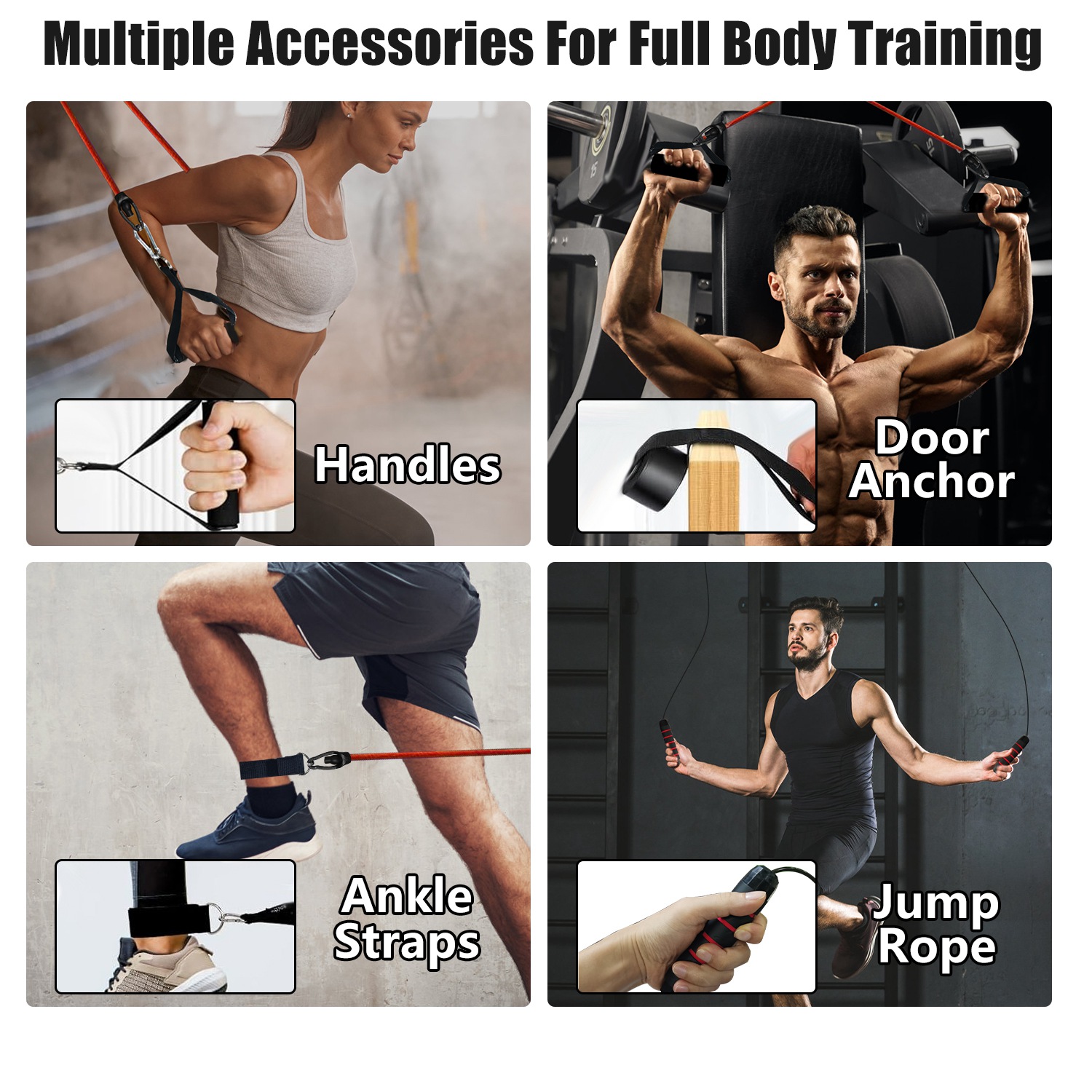 Multifunctional Push Up Board Home Strength Training Equipment With 15 Fitness Accessories Pilates Bar Resistance Band Roller Wheel Full Body Workout Home Gym Equipment — foto 13