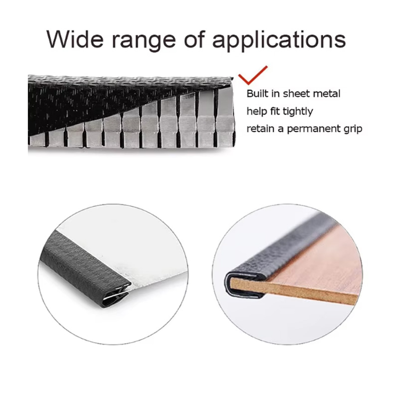 10M Unique Rubber U Shaped Protective Strip For Car Door Scratches, Edge Protection Decorative Strip 7