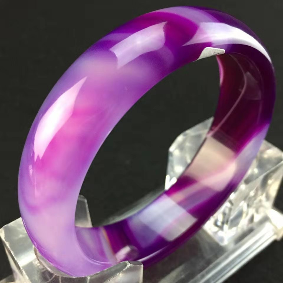 Title 6, Natural Purple Agate Violet Chalcedony Women