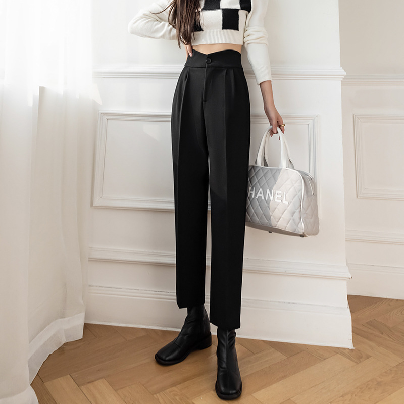 Women's Thick Woolen Commuter Feet Pants Temperament