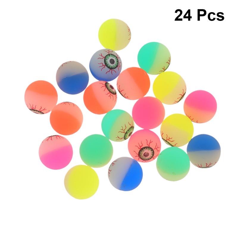 24 Pcs Bouncing Balls Halloween Eyeball Toys Bouncy — 24pcs — image 1 of 5