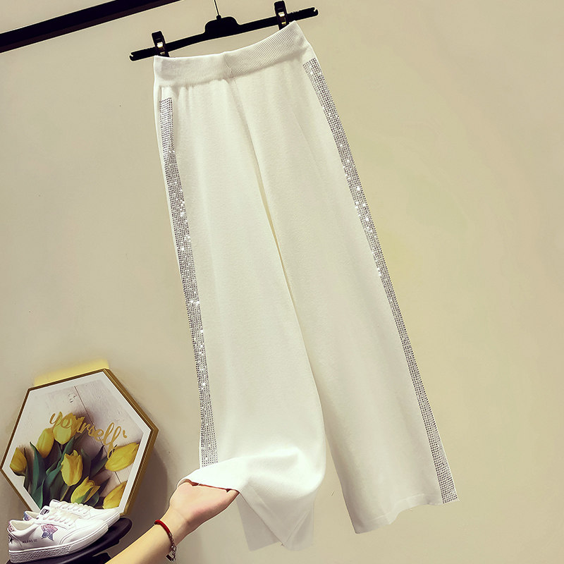 Title 6, Drape Knitted Wide-leg Pants Women