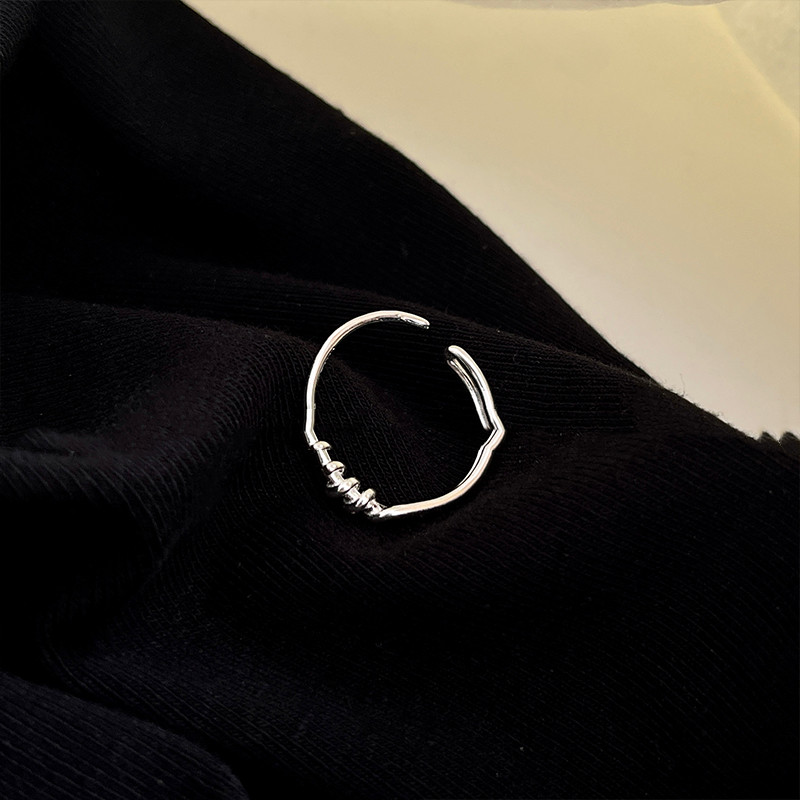 Title 5, Anillo Anudado De Plata De Ley De Moda Para Mujer