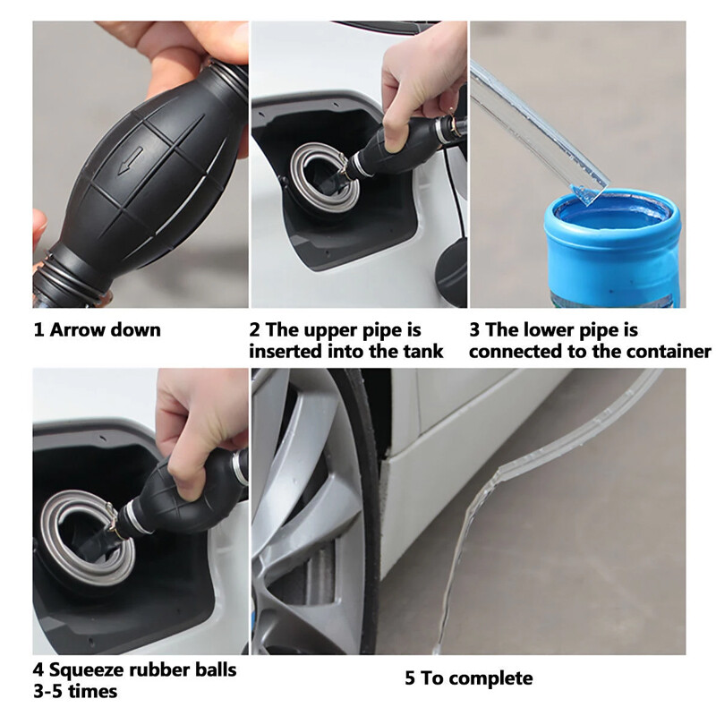 Fuel Primer Bulb Hand Pumps Petrol-Priming Non Return Valve Car Boat 8mm