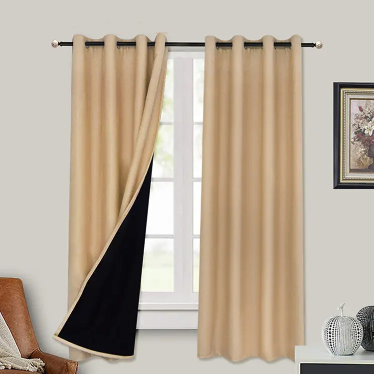Full Blackout Curtain with Black Lining on the Back
