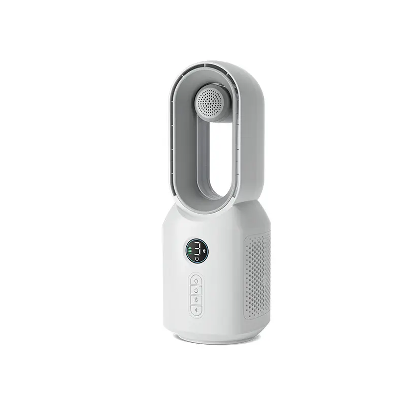 Creative Three-in-one Bladeless Fan, Bluetooth Speaker, Led